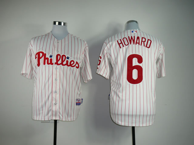 Men Philadelphia Phillies #6 Howard White MLB Jerseys->philadelphia phillies->MLB Jersey